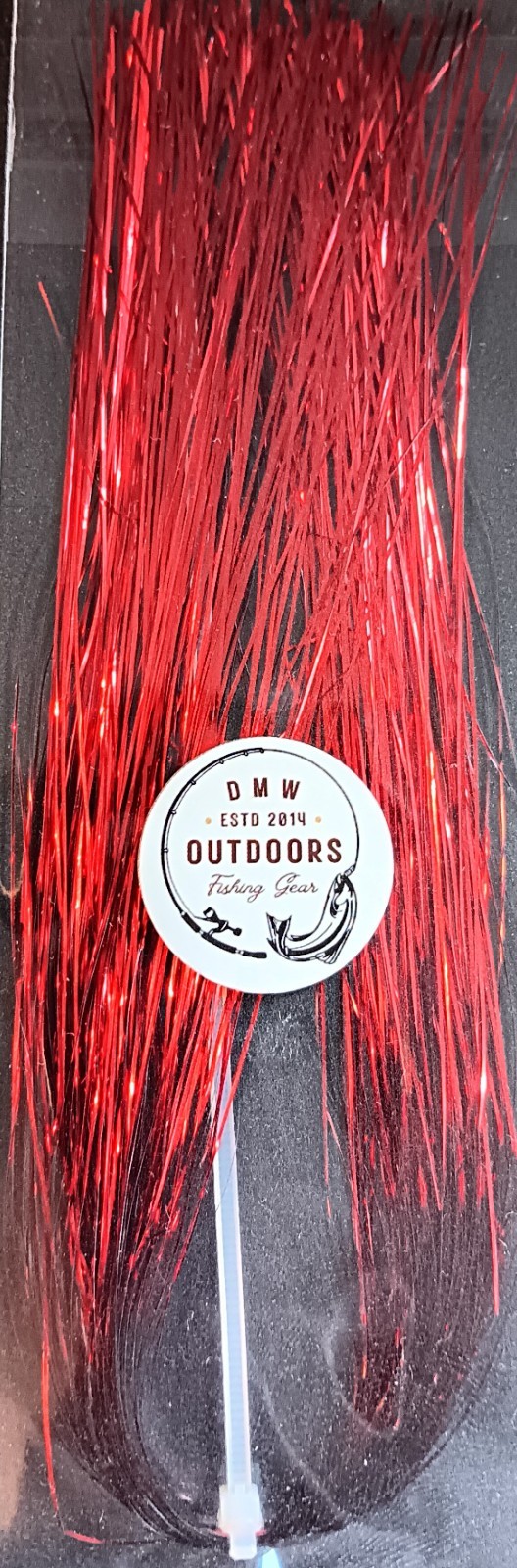 Flashabou .37mm, 11-1/2" long, RED, Fly Tying, Lures, Jigs, Flash, Flies, Craft
