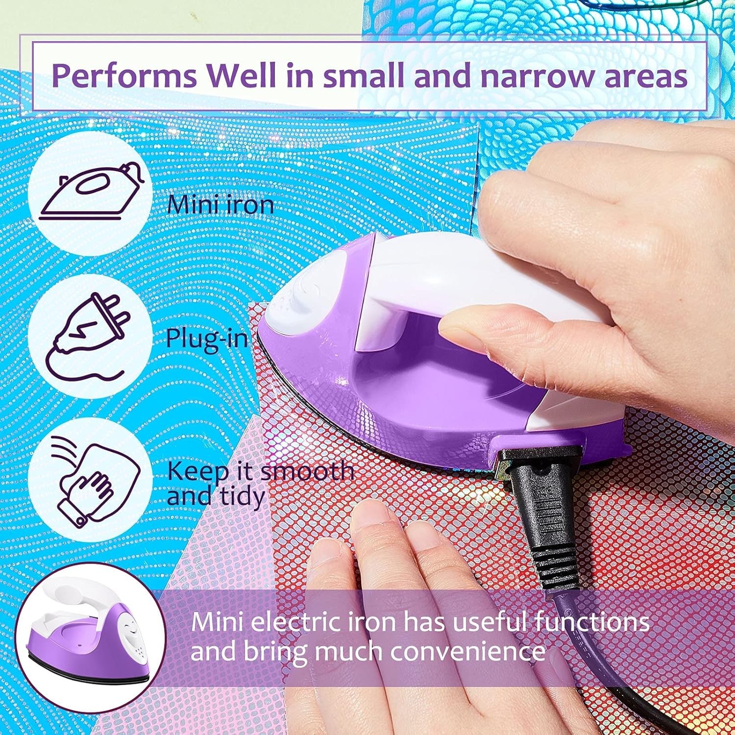 Compact Mini Heat Press Iron - Perfect for Small Projects & Fabric Types!