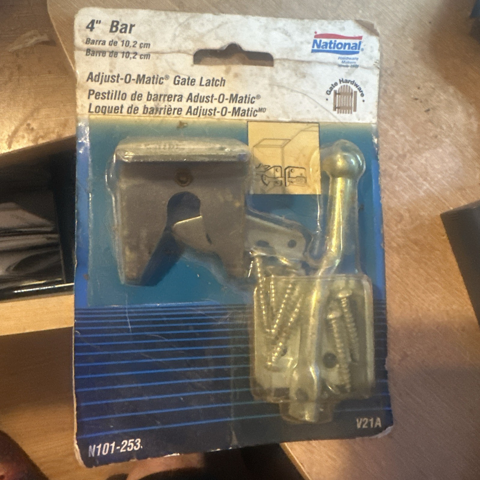 National Hardware N101-253 Steel Gate Latch 4” Bar Adjust-o-magic Vintage 1996