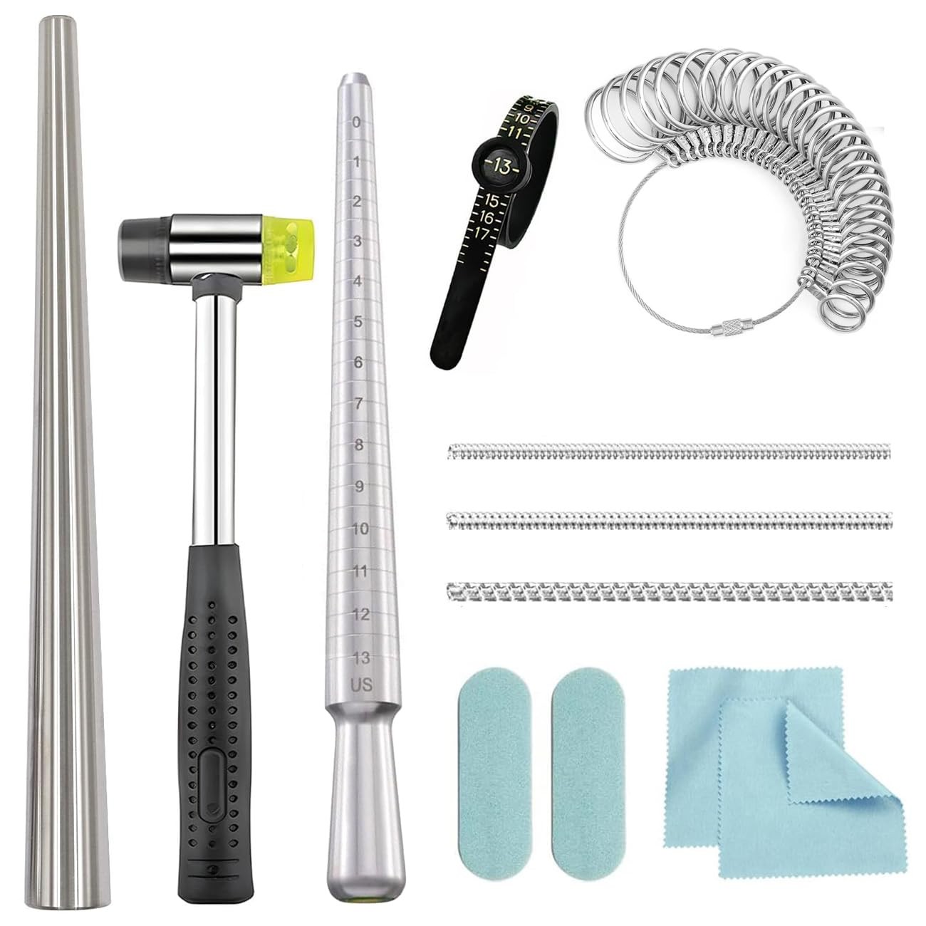 Ring Sizer Measuring Tool Kit Hammer for Ring Making