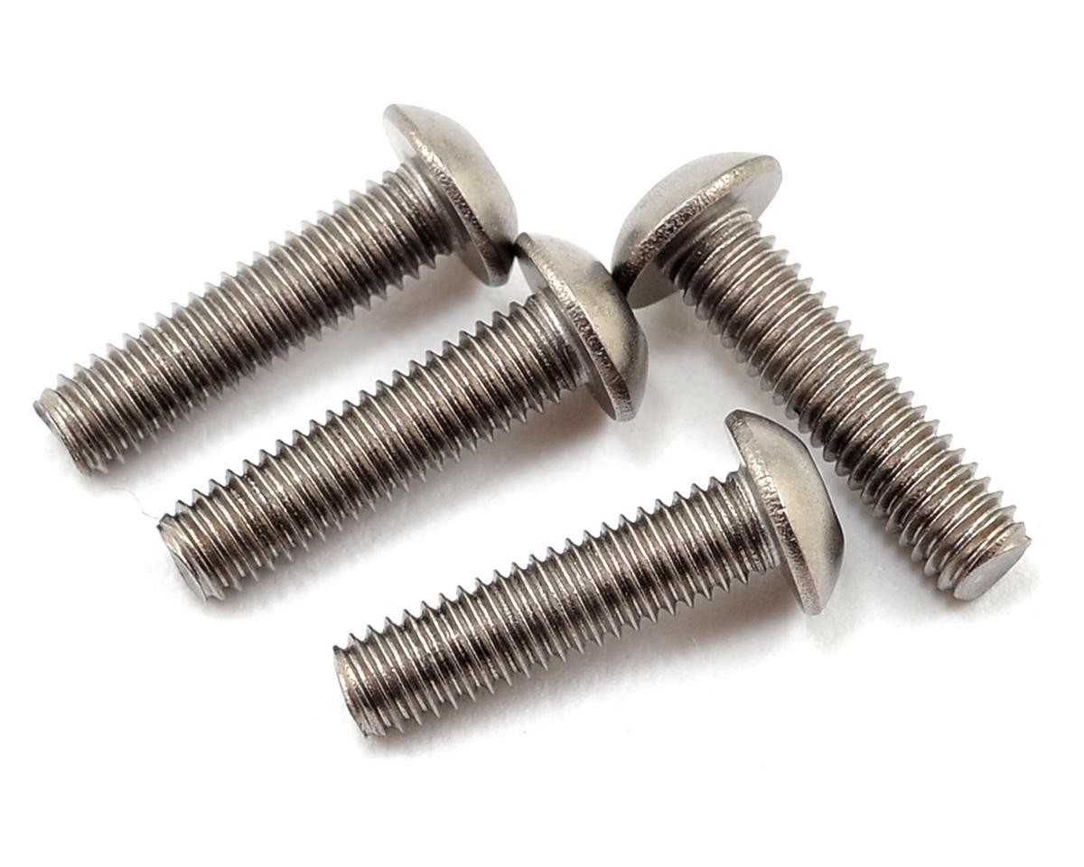 Yokomo 3x12mm Titanium Button Head Screw (4) [YOKZC-BH312TA]