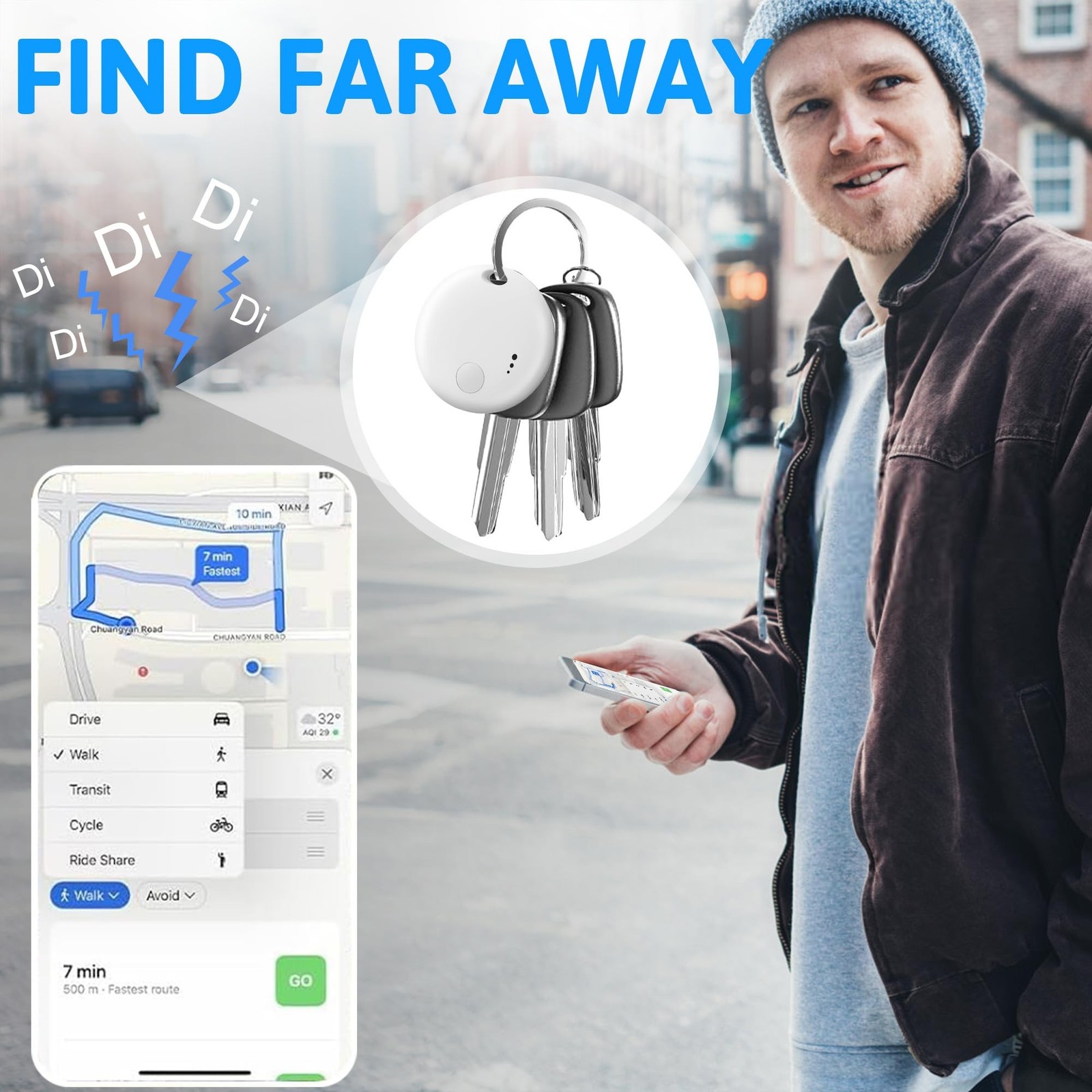 Tracker Tag Bluetooth Tracker, Smart Tag Locator Tracking Device, Keys Finder...