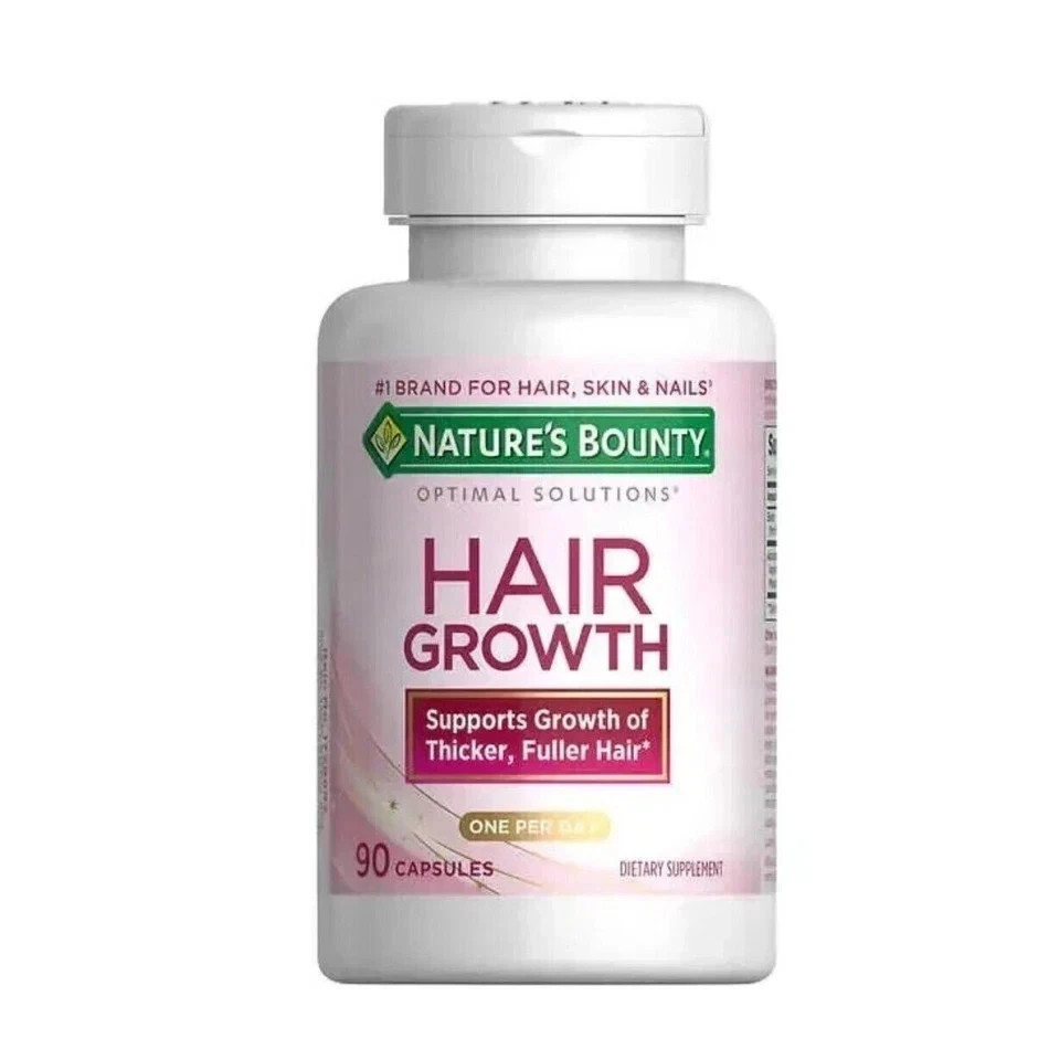 (2 PACK ) Nature's Bounty Hair Growth Supplement 90 Capsules Strong Healthy Hair
