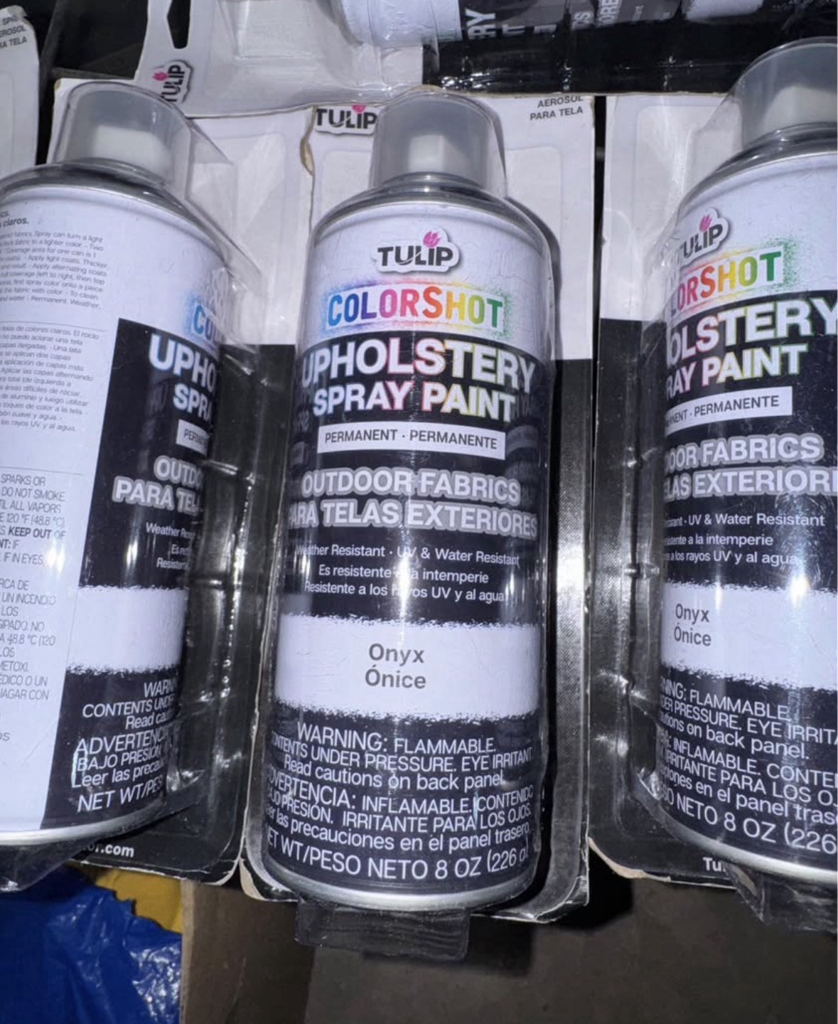 Tulip ColorShot Upholstery Spray Paint Onyx 8oz Permanent Weather Resistant
