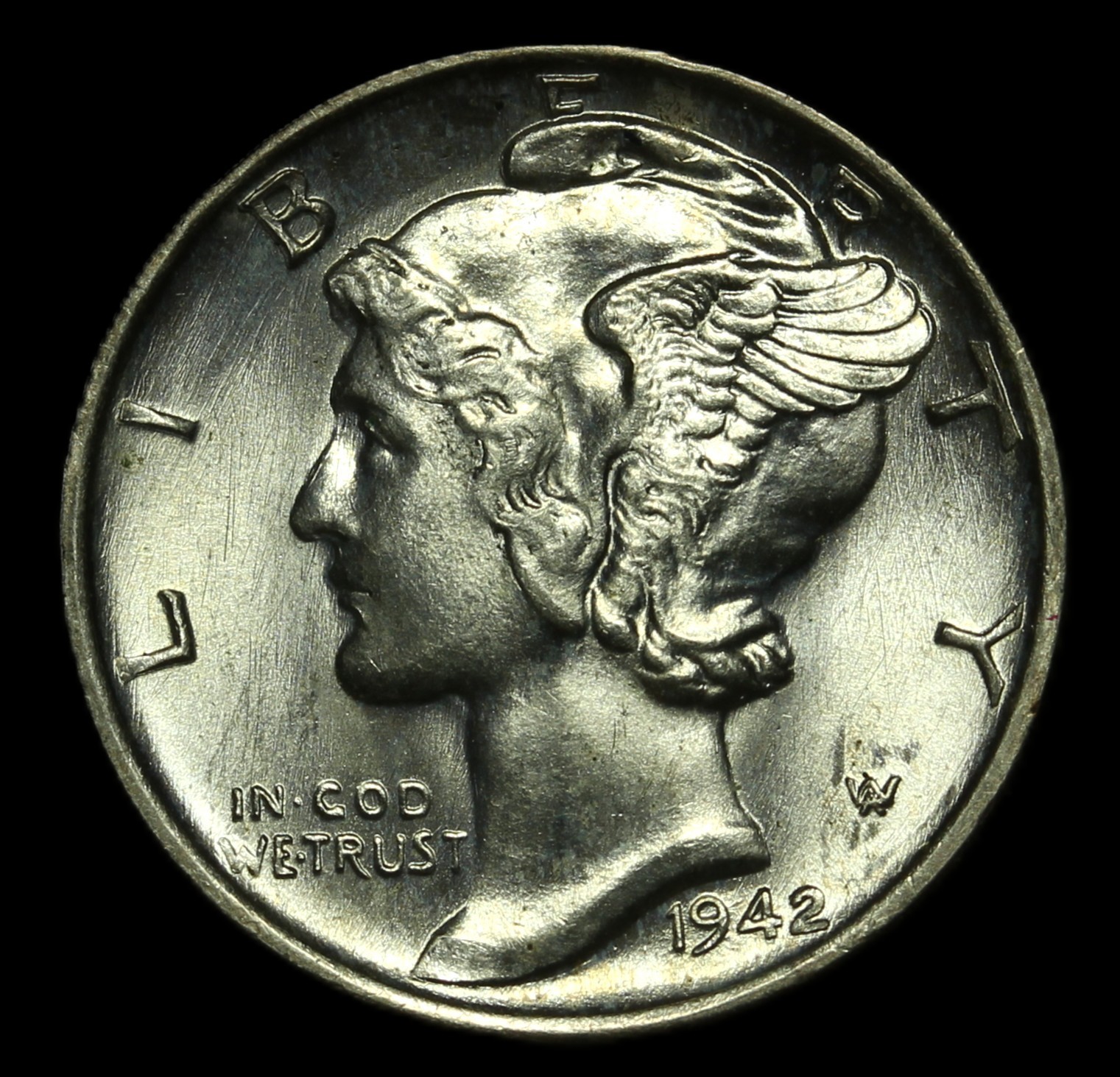 1942 10C Mercury Dime- Choice Gem BU- SMH-2361