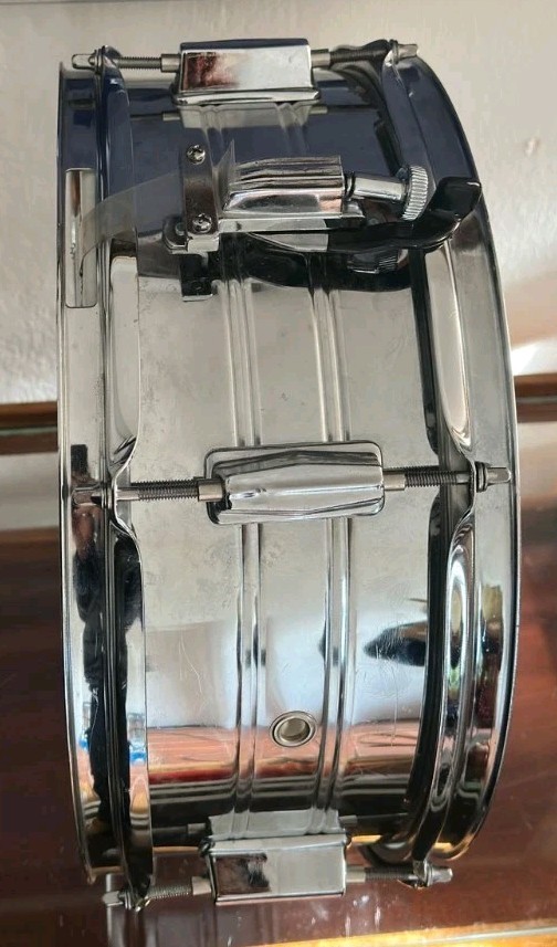 VINTAGE 1980s PEARL  14  X 6.5 INCH CHROME OVER STEEL SNARE DRUM GRAB A BARGAIN