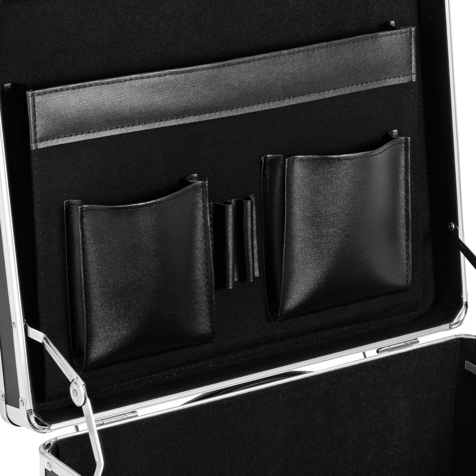 Aluminum Alloy File Lock Box, Hand pull File Case Locking Mobile Business Box
