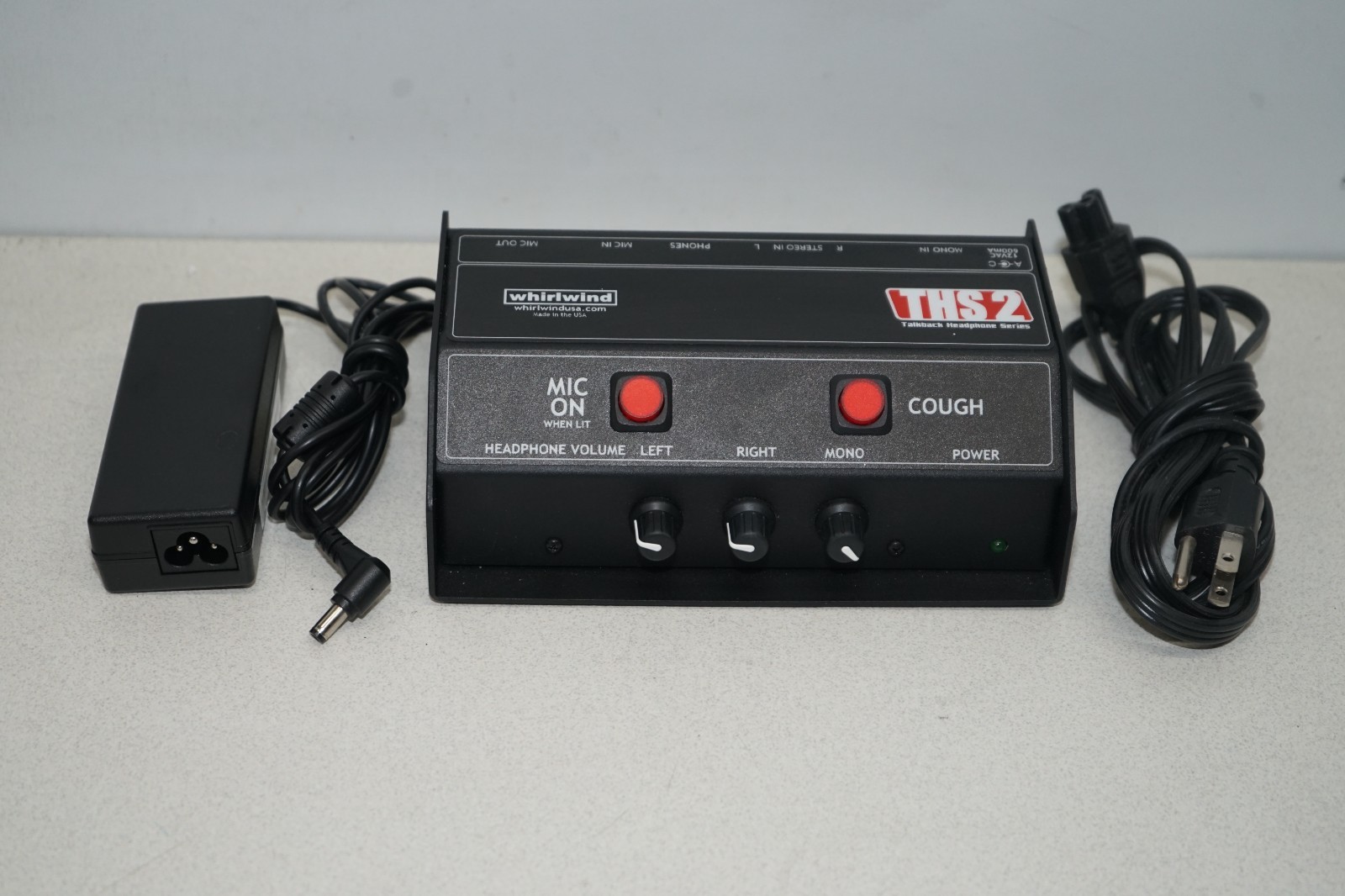 ^ Whirlwind THS-2 Talkback Headphone Sports Announcer Box #X7169