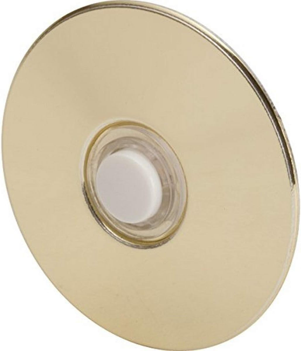 BR5W Unlighted Doorbell Button, 1-Pack, Brass