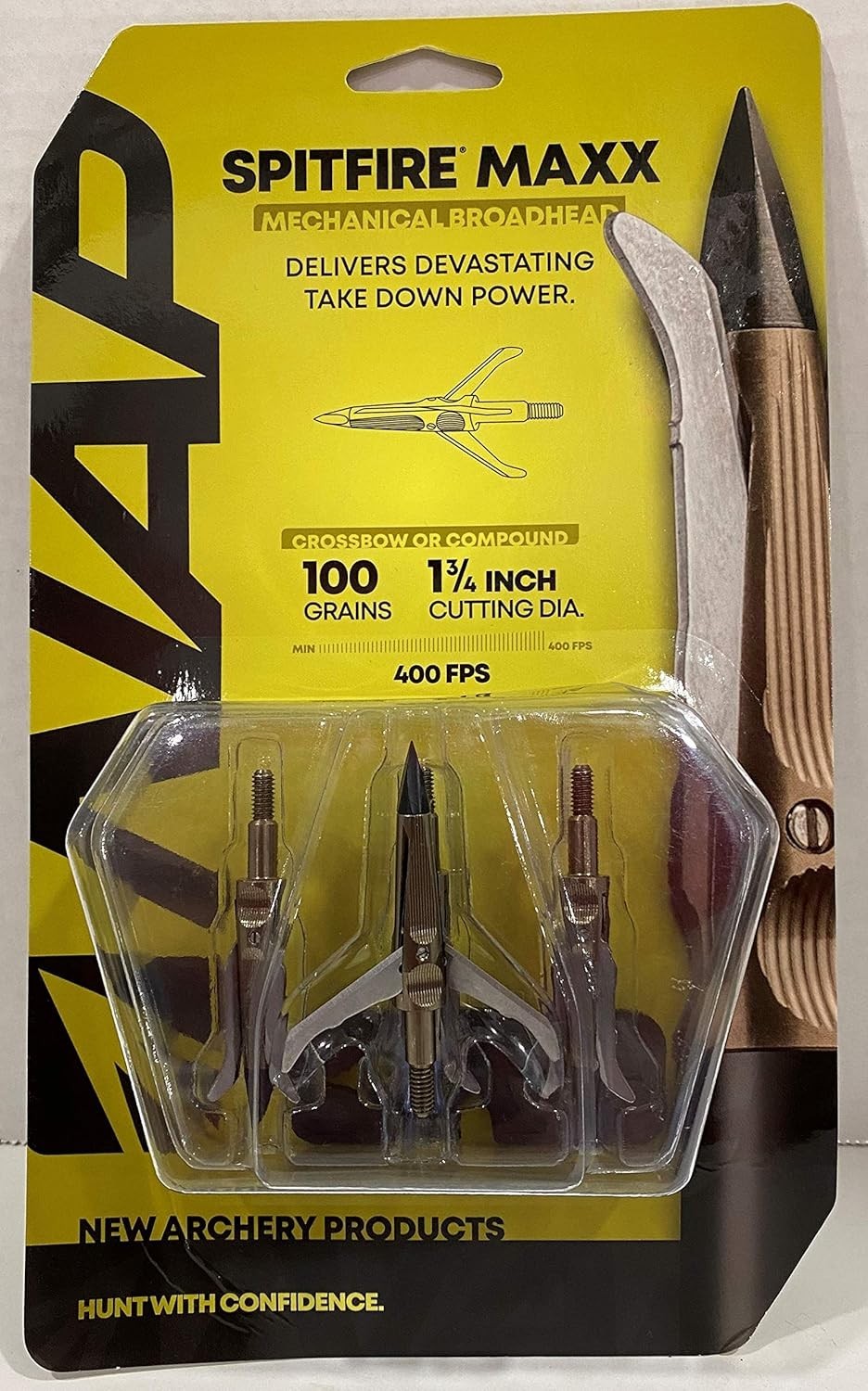Broadhead Hunting Arrows Archery Bow Accessories 100 Grain 4 Pack