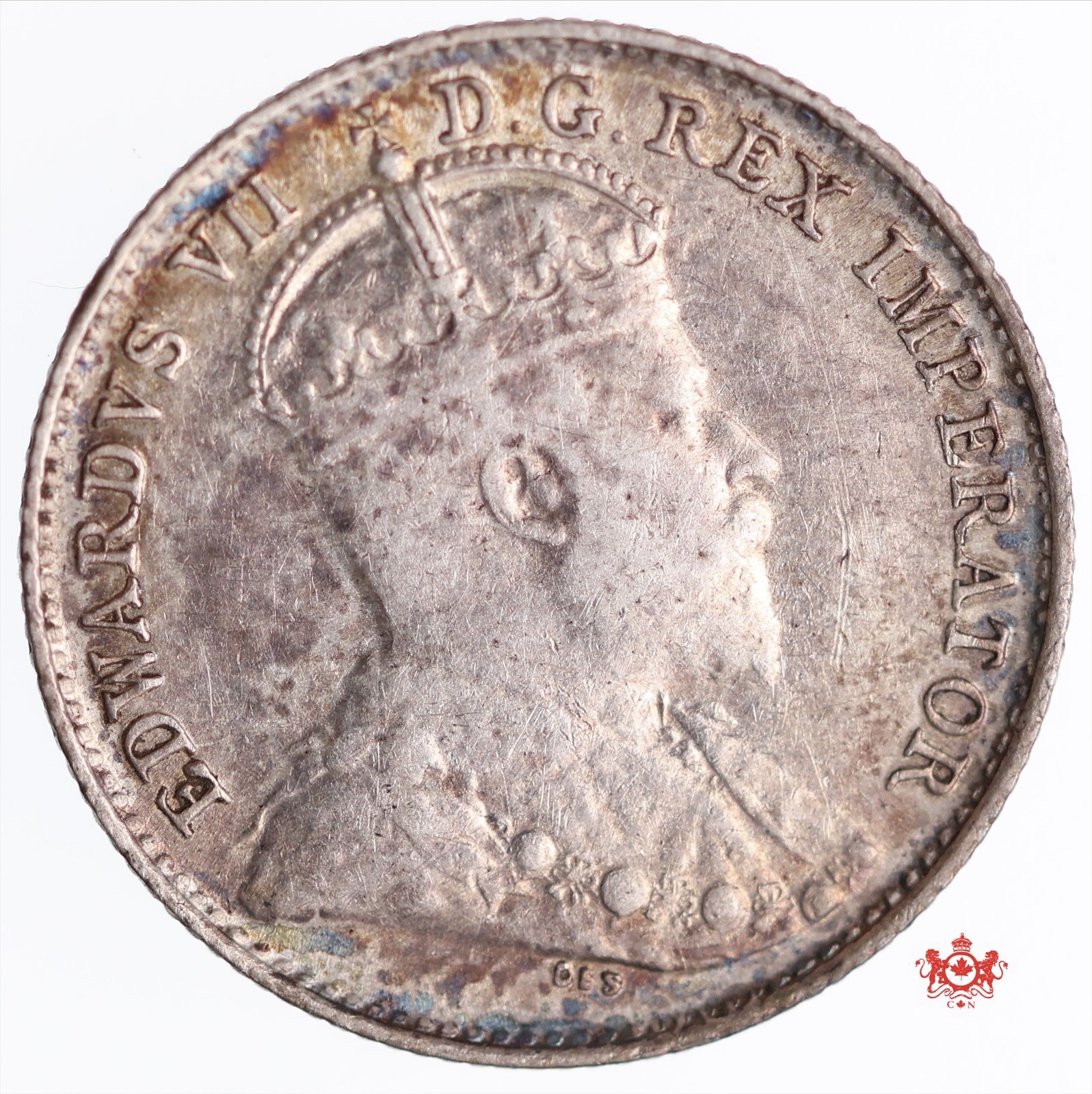1907 Canada 5 Cents Narrow Date - VF/EF - Lot#12797