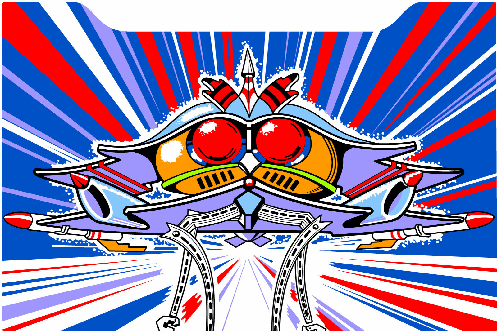 Galaga Arcade 1up Cabinet Riser Graphic Decal Sticker