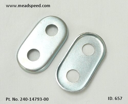 Yamaha TD3 Exhaust Spring Plates, 240-14793-00, TD2 Exhaust Mounts, TZ250, TZ350