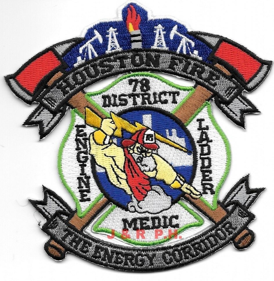 Houston Station - 78  "Energy Corridor", Texas  (4" x 4" size) fire patch