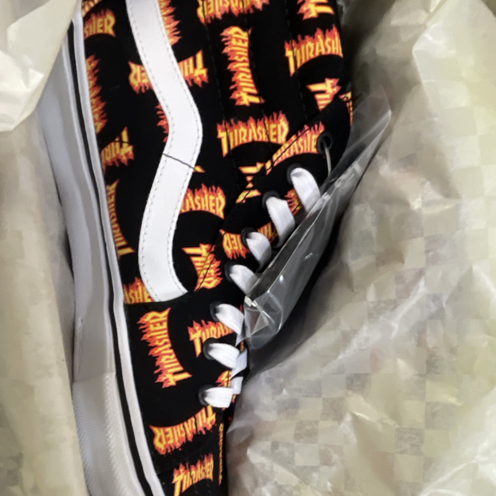 VANS Skate Sk8-Hi Thrasher Black Multi Men's Skateboarding Shoes Size 10