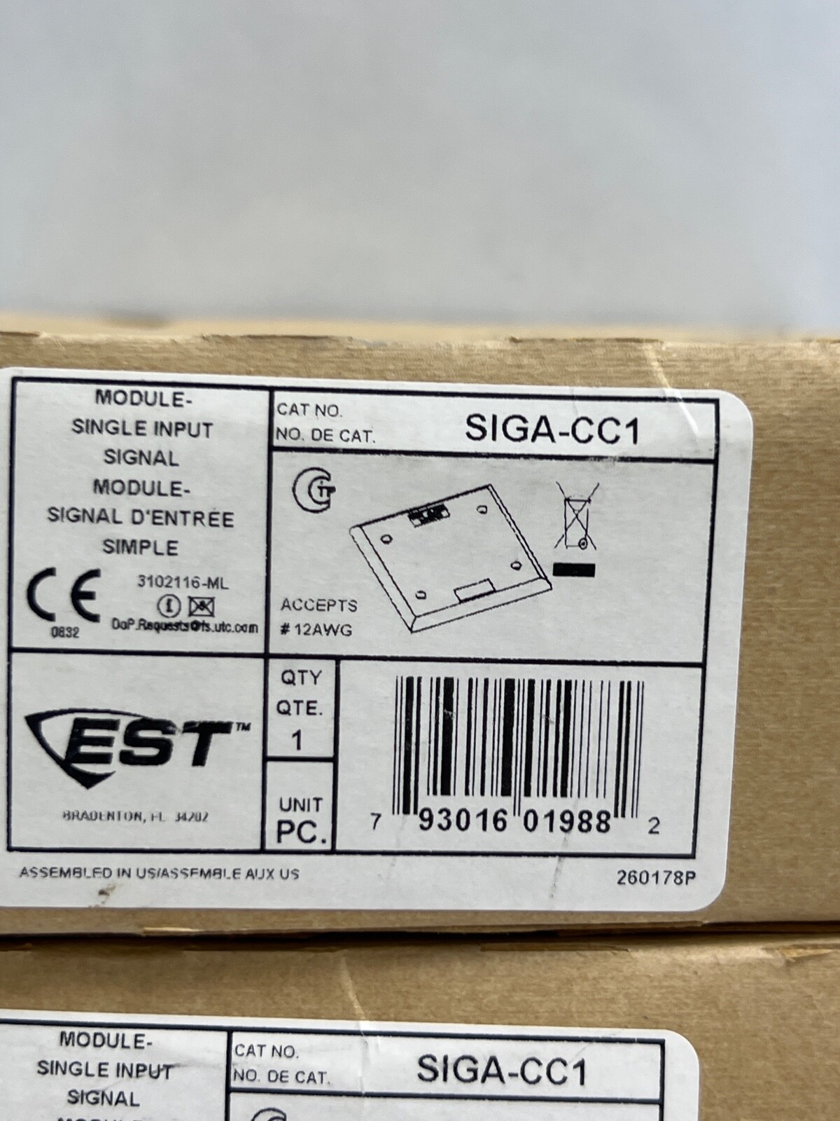(LOT 3 PCS) EDWARDS EST SIGA-CC1 MODULE SINGLE INPUT