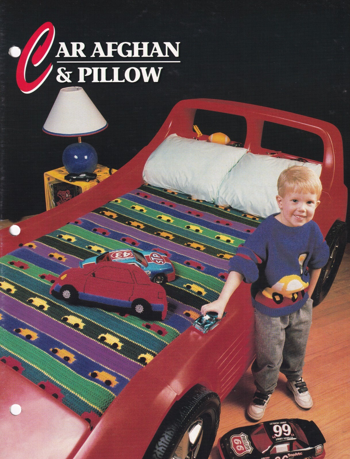 Annie's Crochet Afghan CAR AFGHAN & PILLOW Pattern Leaflet