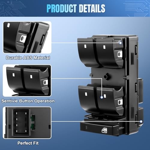 Power Window Switch Compatible with GMC Acadia 2007 2008 2009 2010 2011 2012