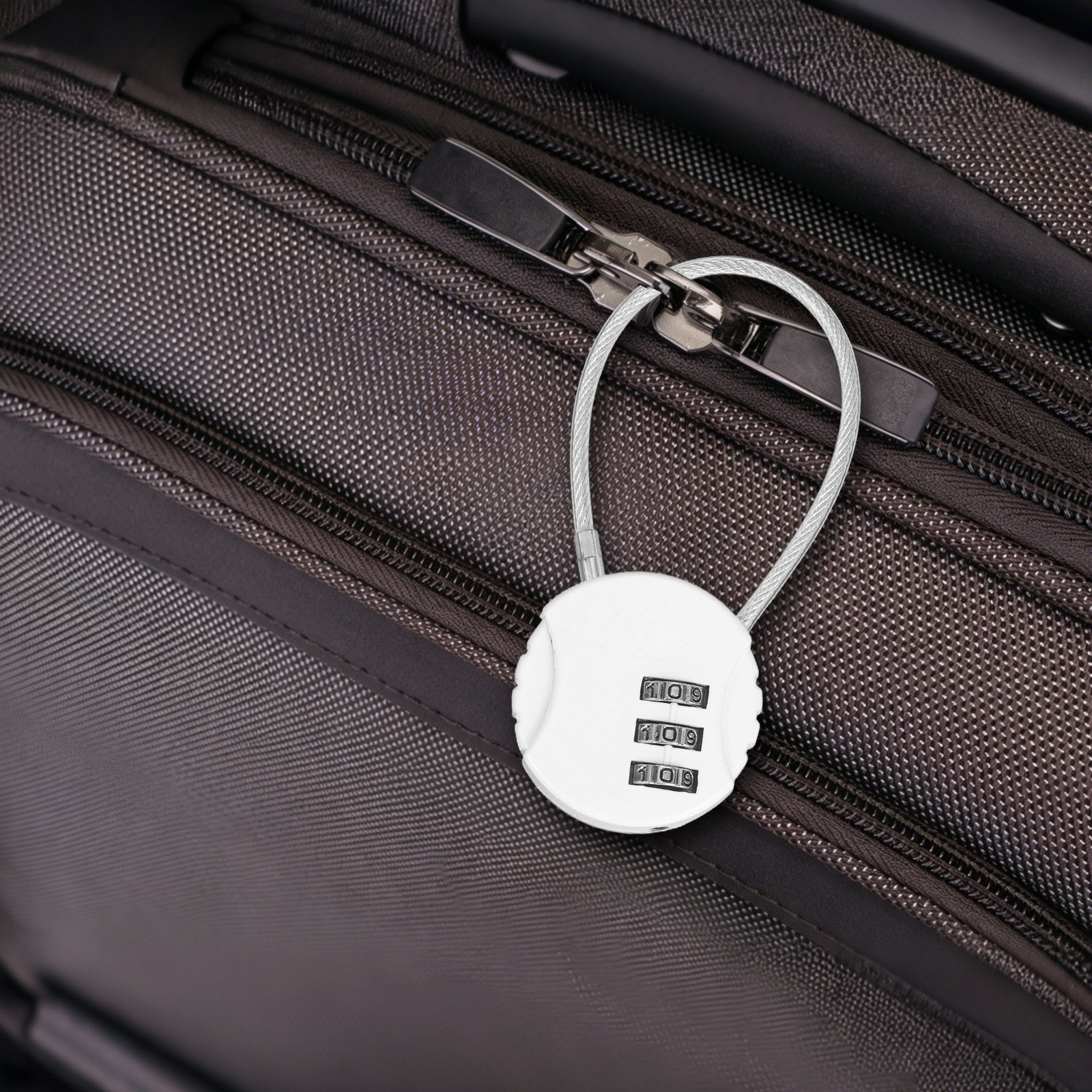 3-Pack Combination Locker Lock, 3 Digit Padlock for Gym/Luggage [White]