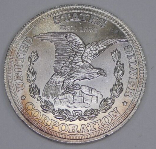 1974 World Trade & Commerce - US Silver Corp.  .999 1 oz SILVER - Nice Toning