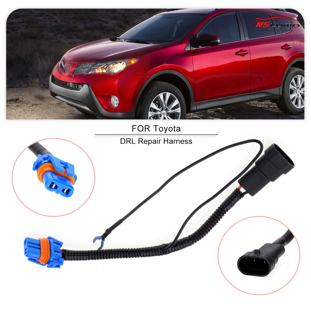 6V 9005 DRL Adapter High Beam Repair Wiring Harness For 2006-2015 Toyota RAV4