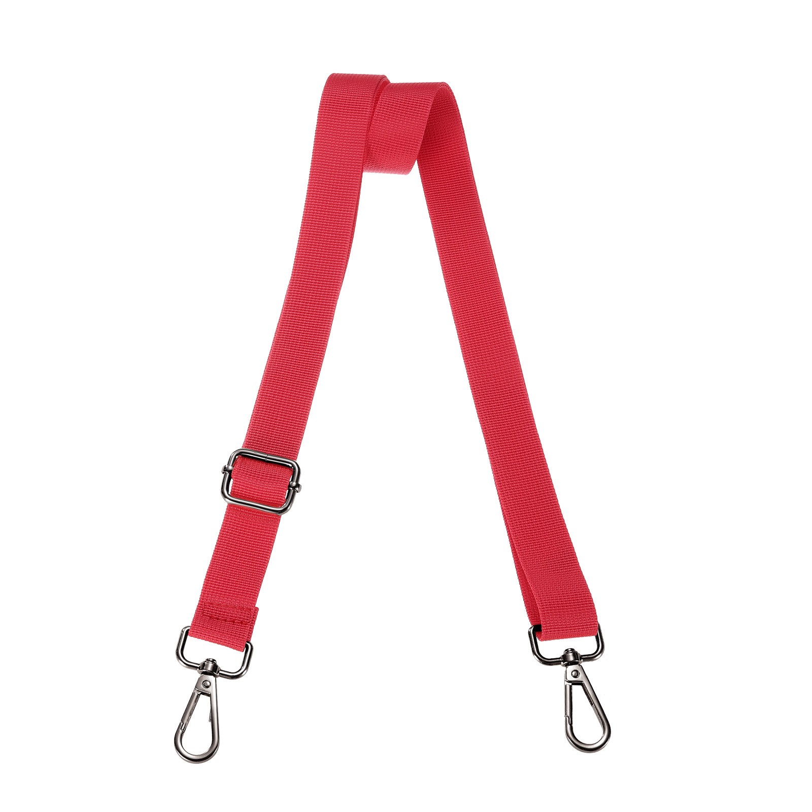 Shoulder Strap 2.5cm Wide Crossbody Strap, Red, Black Buckle