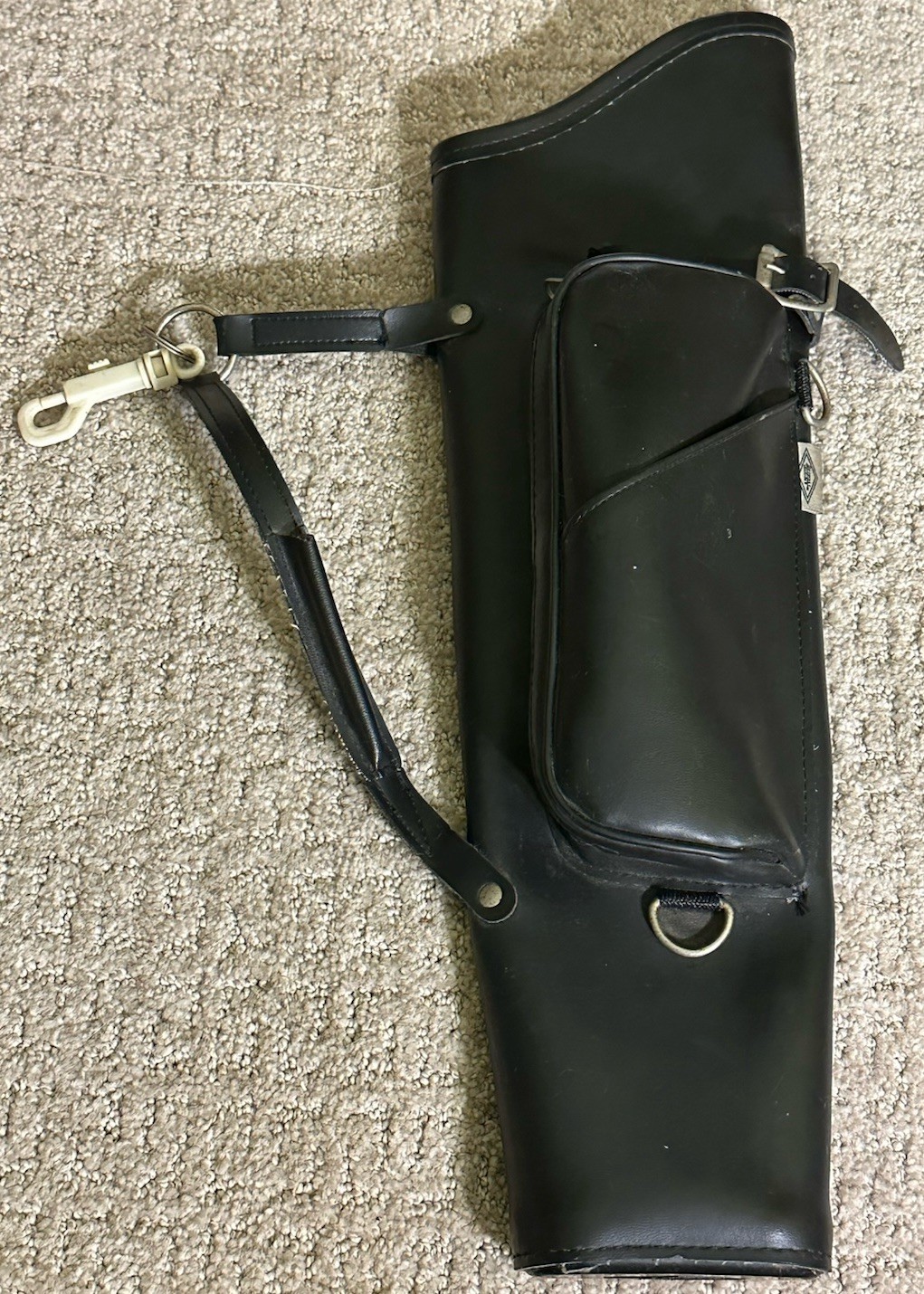 Vintage Neet Archery Faux Black Leather Quiver 18” W/ Zipper Storage NICE!!
