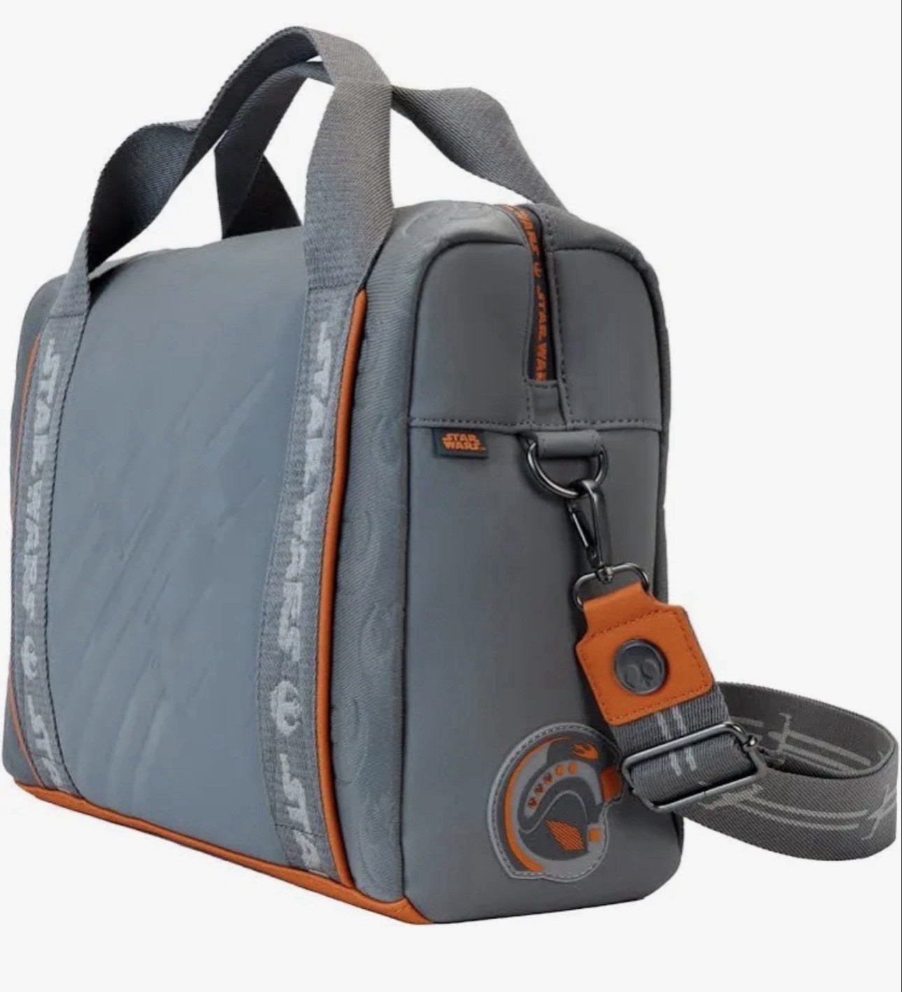 Loungefly Star Wars Rebel Alliance Laptop Bag Gray Brown 15" Shoulder Strap