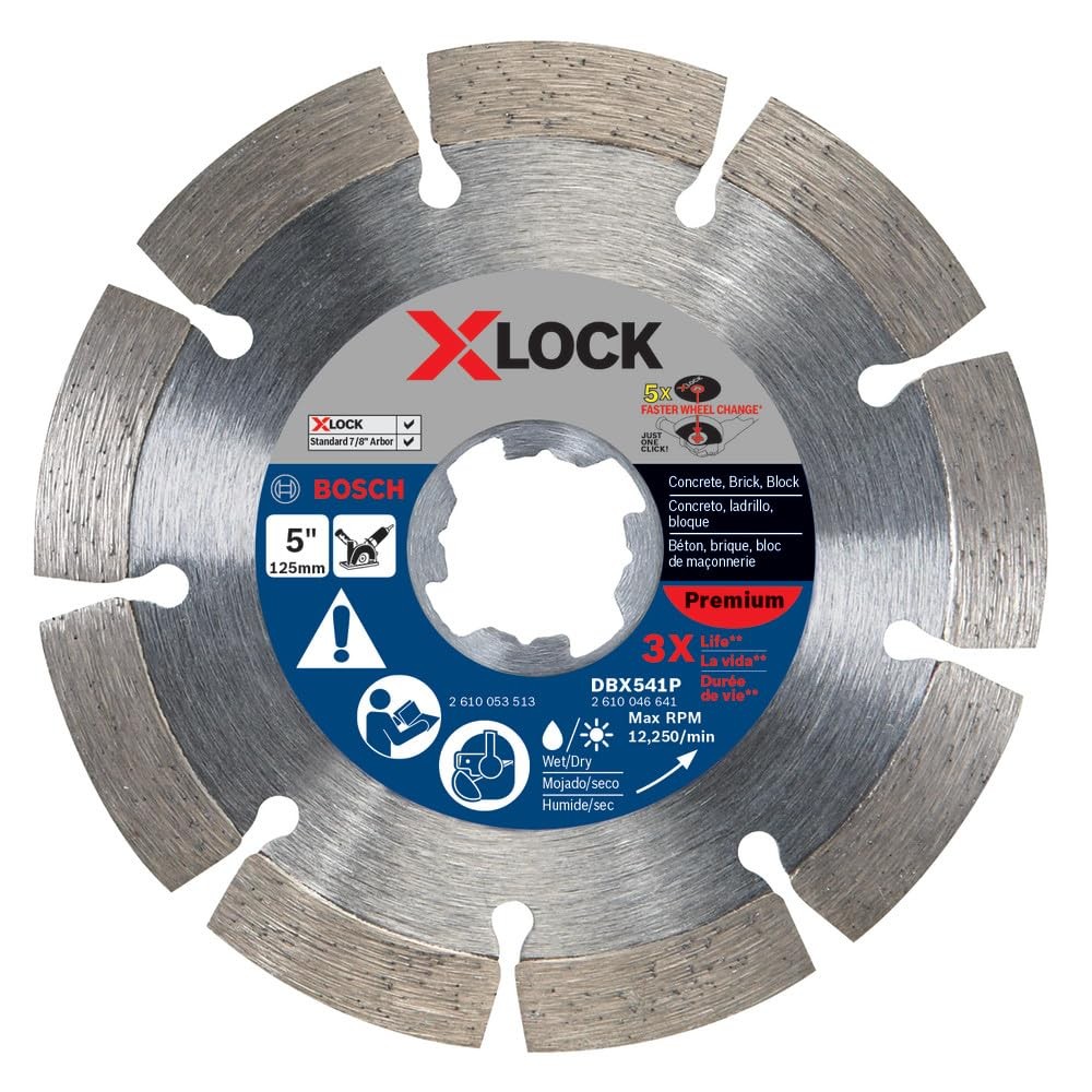 DBX541P 5 in. X-Lock Premium Segmented Rim Diamond Blade