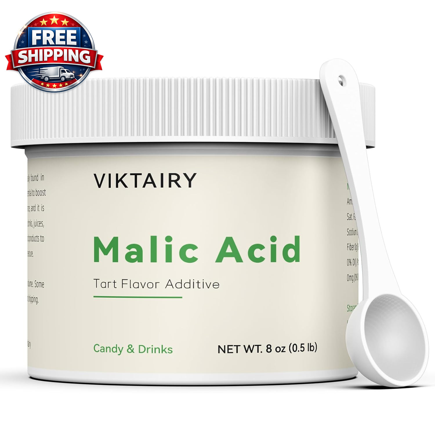 8 Oz Malic Acid, Food Grade Malic Acid Powder Tart Flavor for Making Sour Candy,