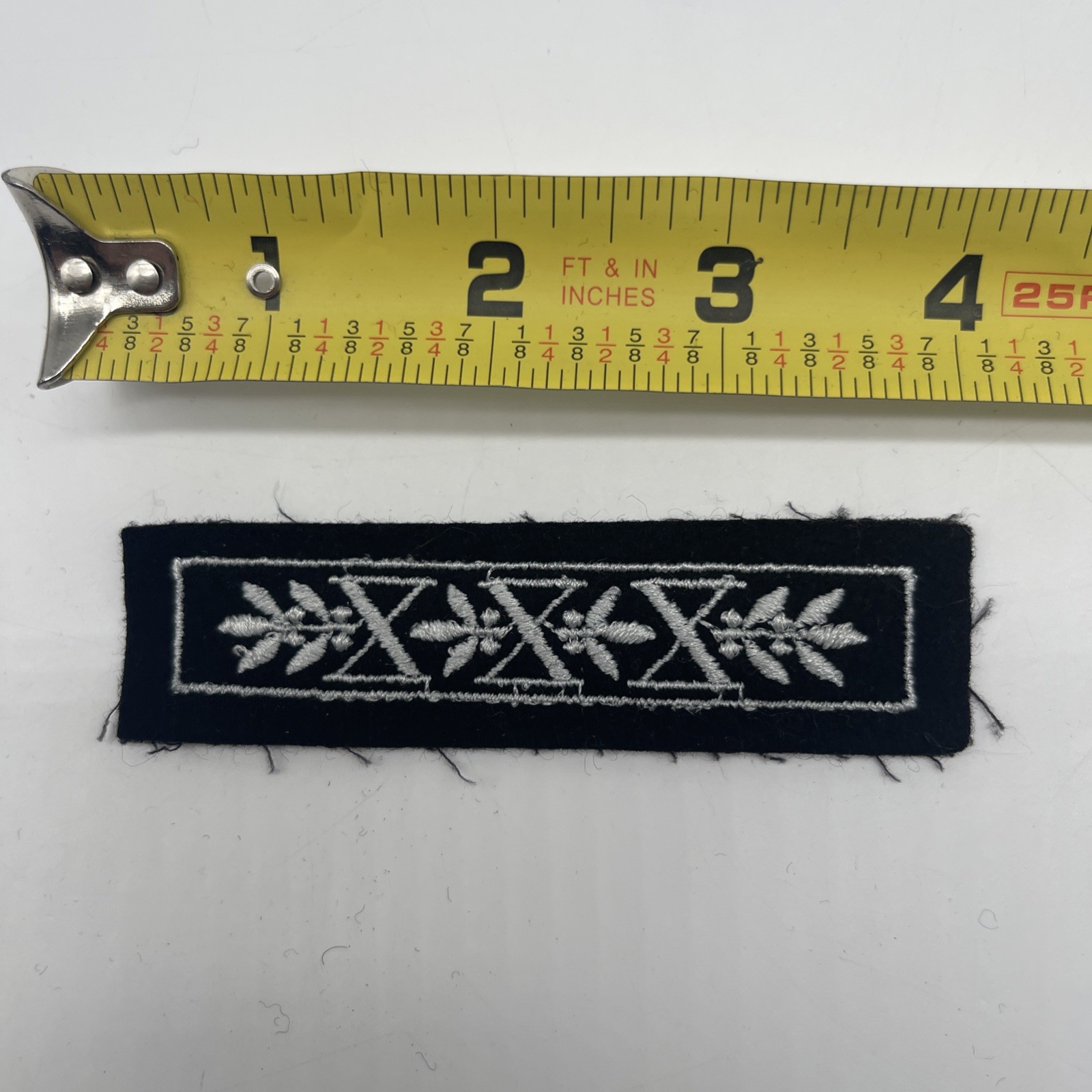 Vintage German Firefighter Years Of Service Rank Patch 30 Years Service XXX Wool