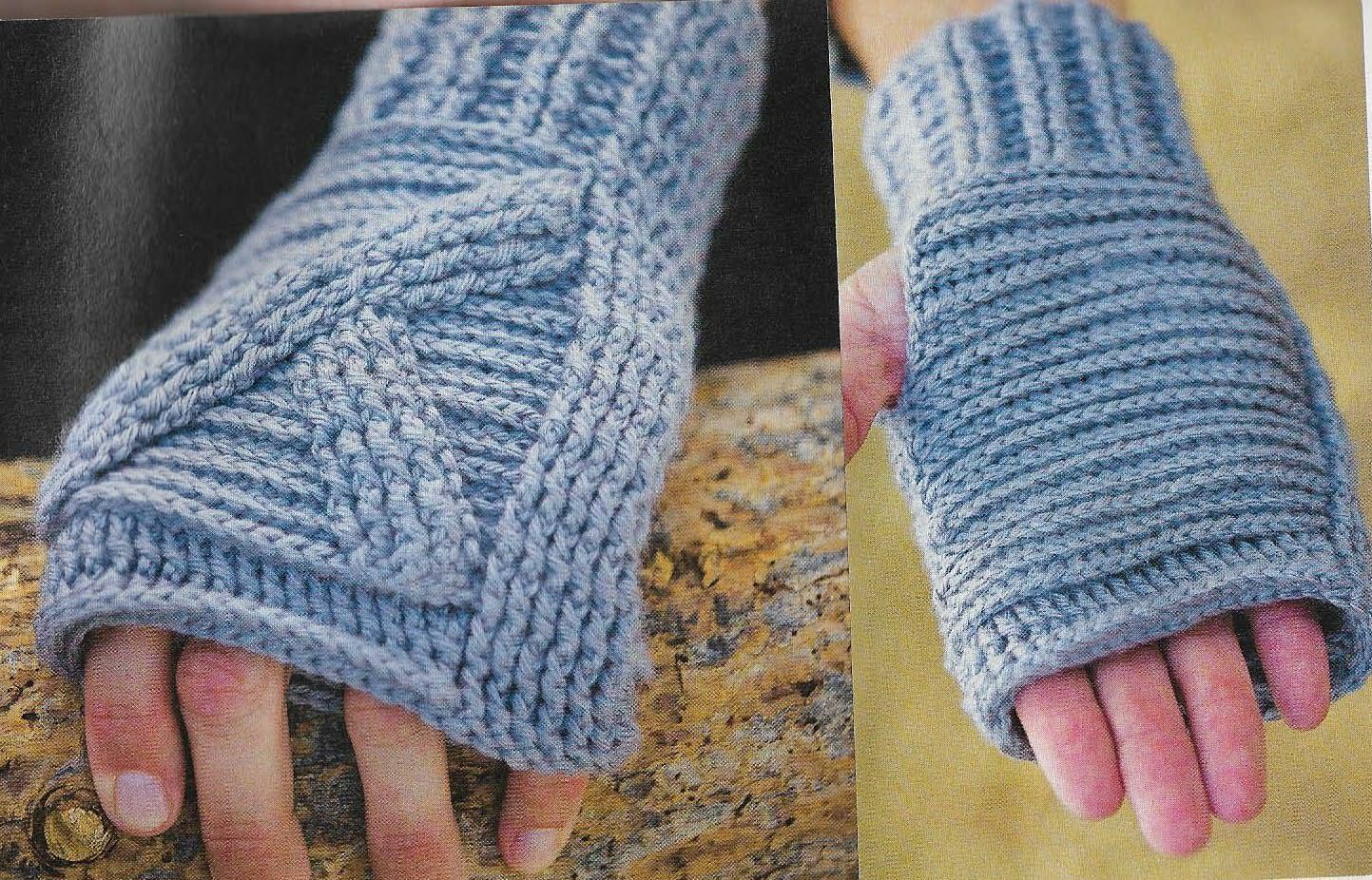 RIVER CROSSING MITTS FINGERLESS GLOVES MEN'S CROCHET PATTERN INSTRUCTIONS