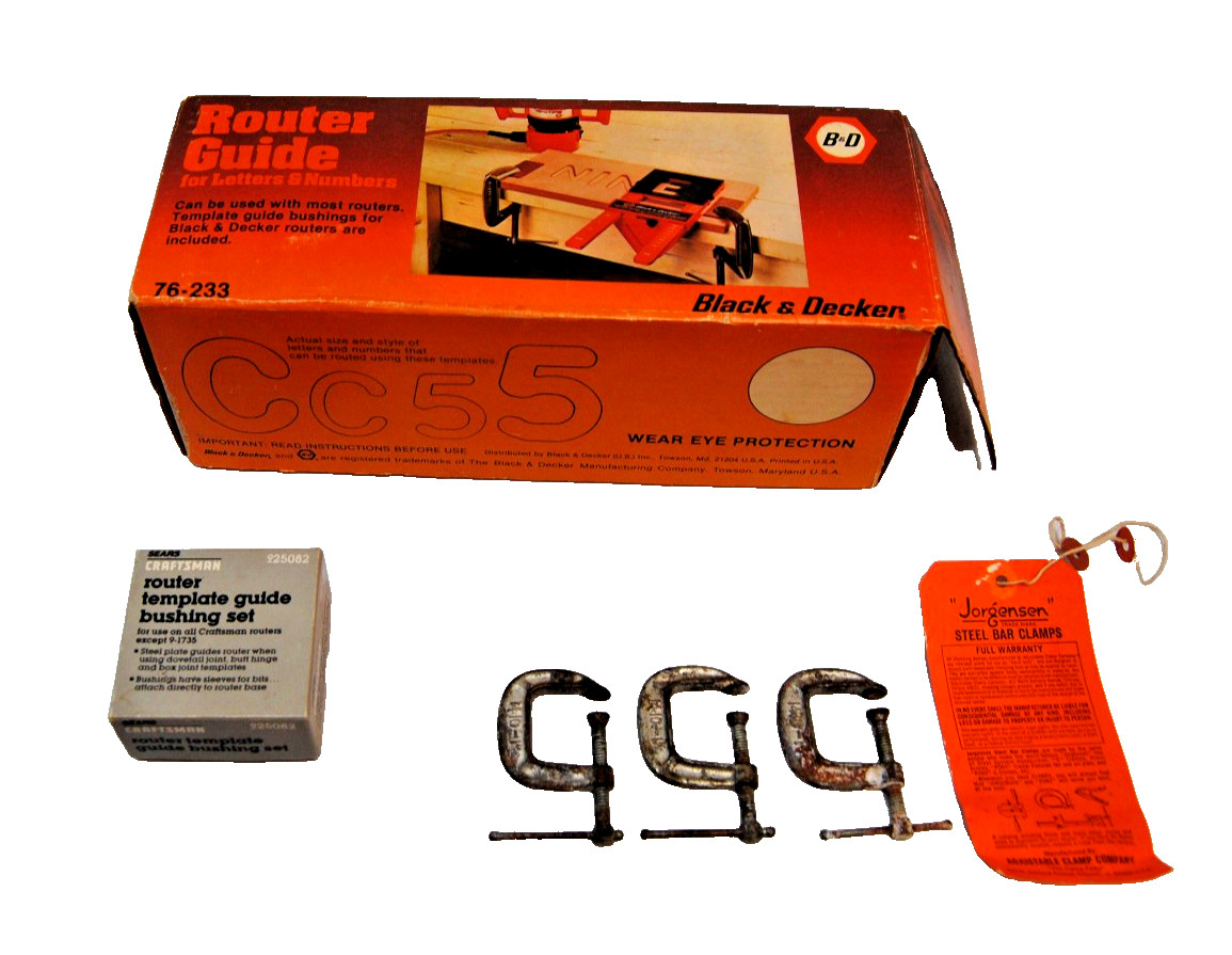 B & D Router Guide for Letters & Numbers, Sears Router Template Guide, +   T2527