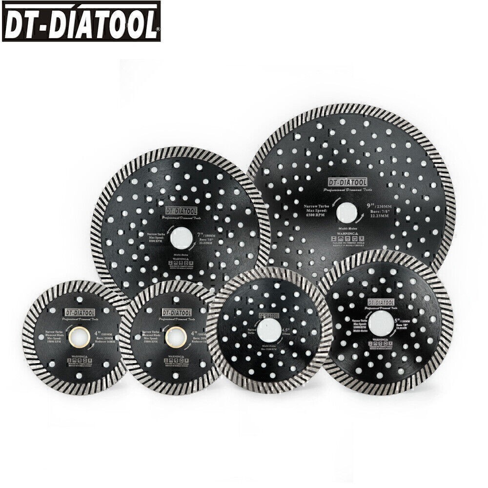 2pcs 105mm - 230mm Diamond Saw Blade Turbo Multi Hole Grinder Cutting Disc/Wheel