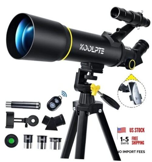 Telescope, 70mm Aperture 400mm AZ Mount Astronomical Refracting Black-70400