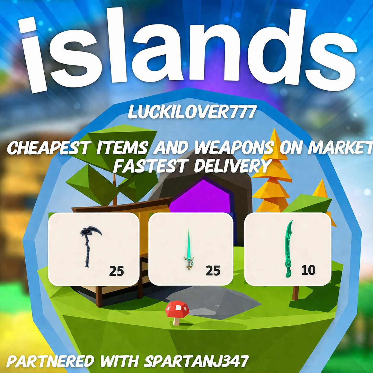 Roblox Islands - Cheapest Coins, Weapons & Items On Market! Fastest Delivery!