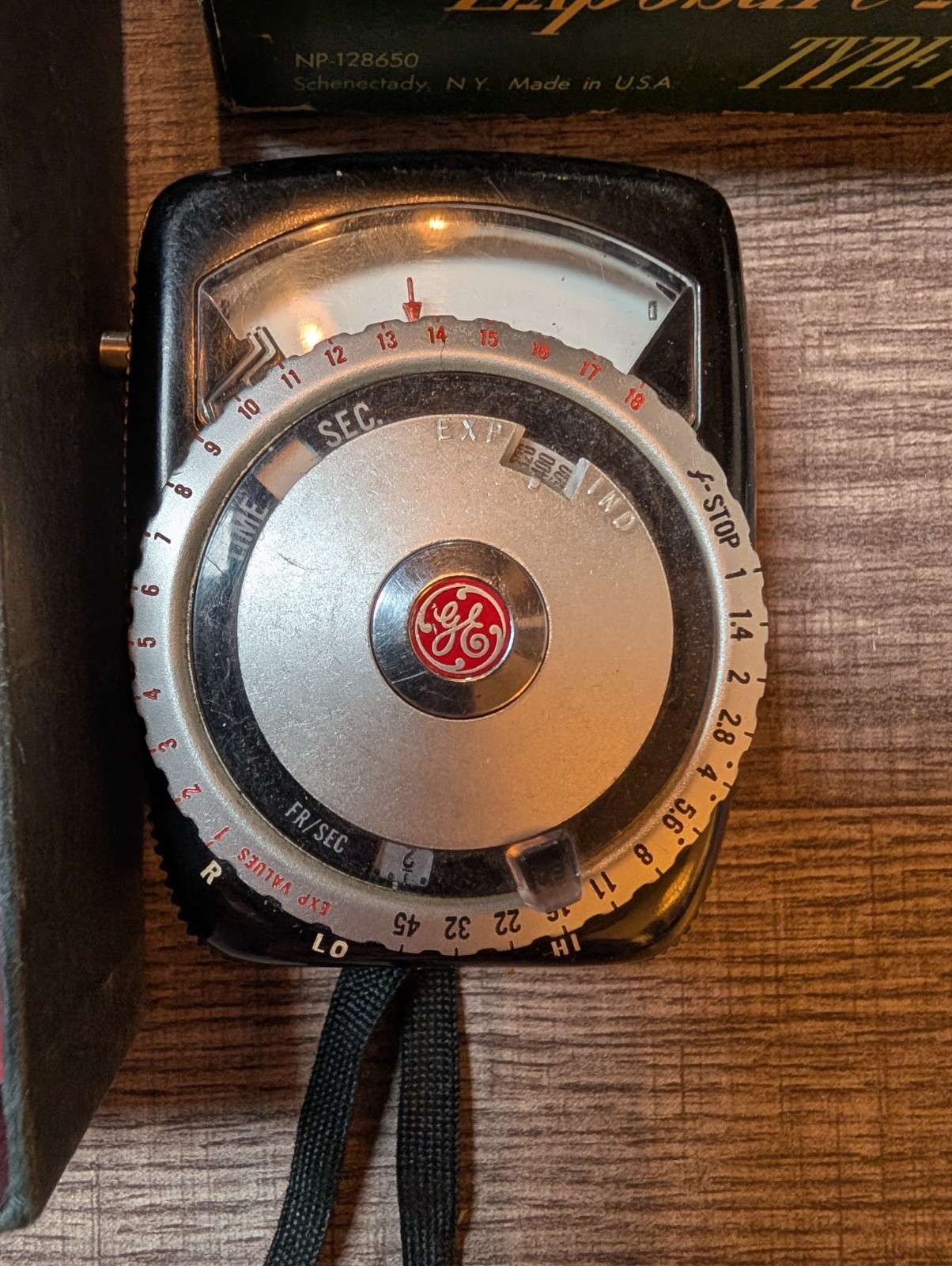 GE Exposure Meter Type PR-1 Light Meter w Box Manual (#327)