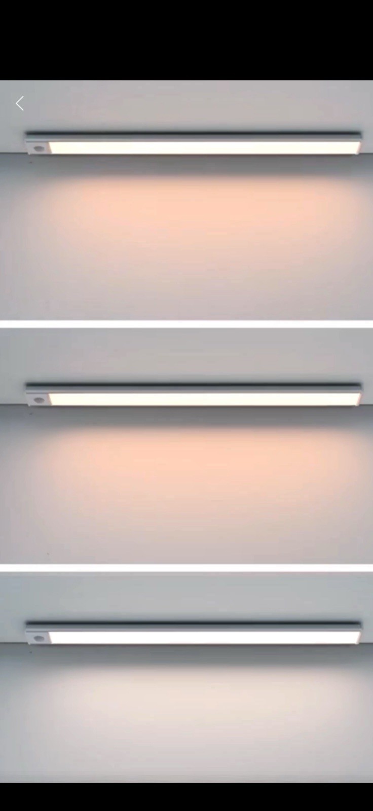USB Motion Sensor LED Light Under Cabinet Closet Kitchen Magnetic Lamp