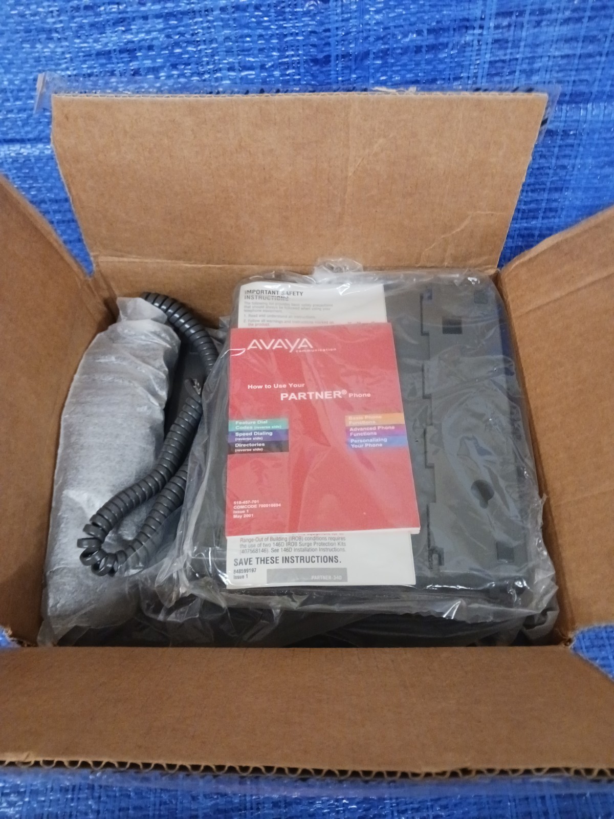 New In Box Avaya Euro Series 1 Partner 34D Gray 107320749 Telephone, FREE SHIP