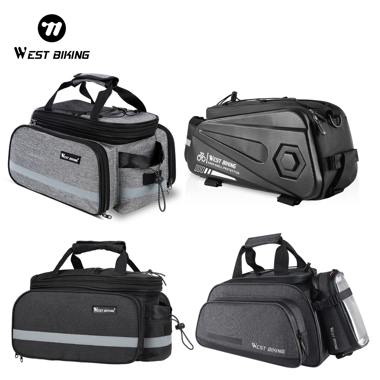 Bicycle Seat Carrier Bag Pannier Rear Rack Trunk Cycling Bike Saddle Bag 10-35L