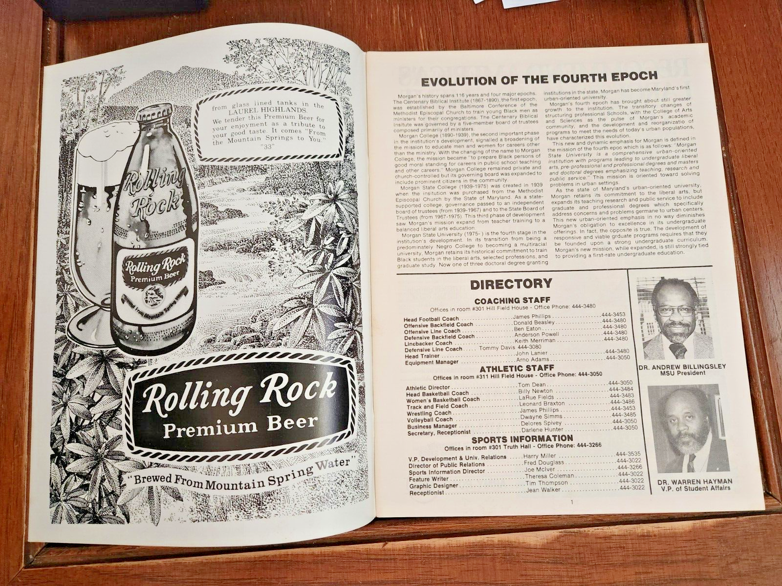 1983 MORGAN STATE vs VIRGINIA UNION Football Program October 15, 1983