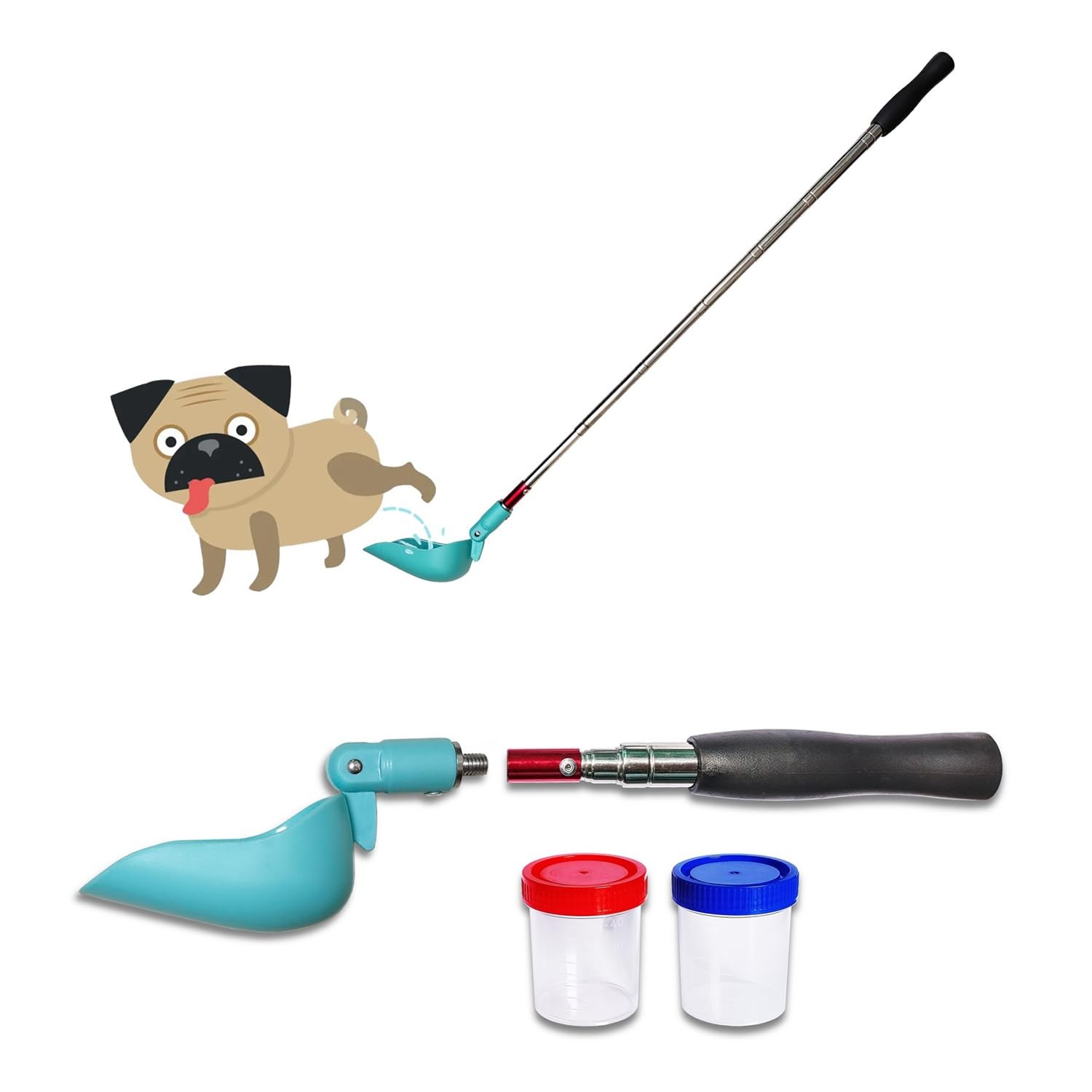 Telescopic Urine Collector, Reusable Dog Urine Sample Catcher, Cat Pee Stick
