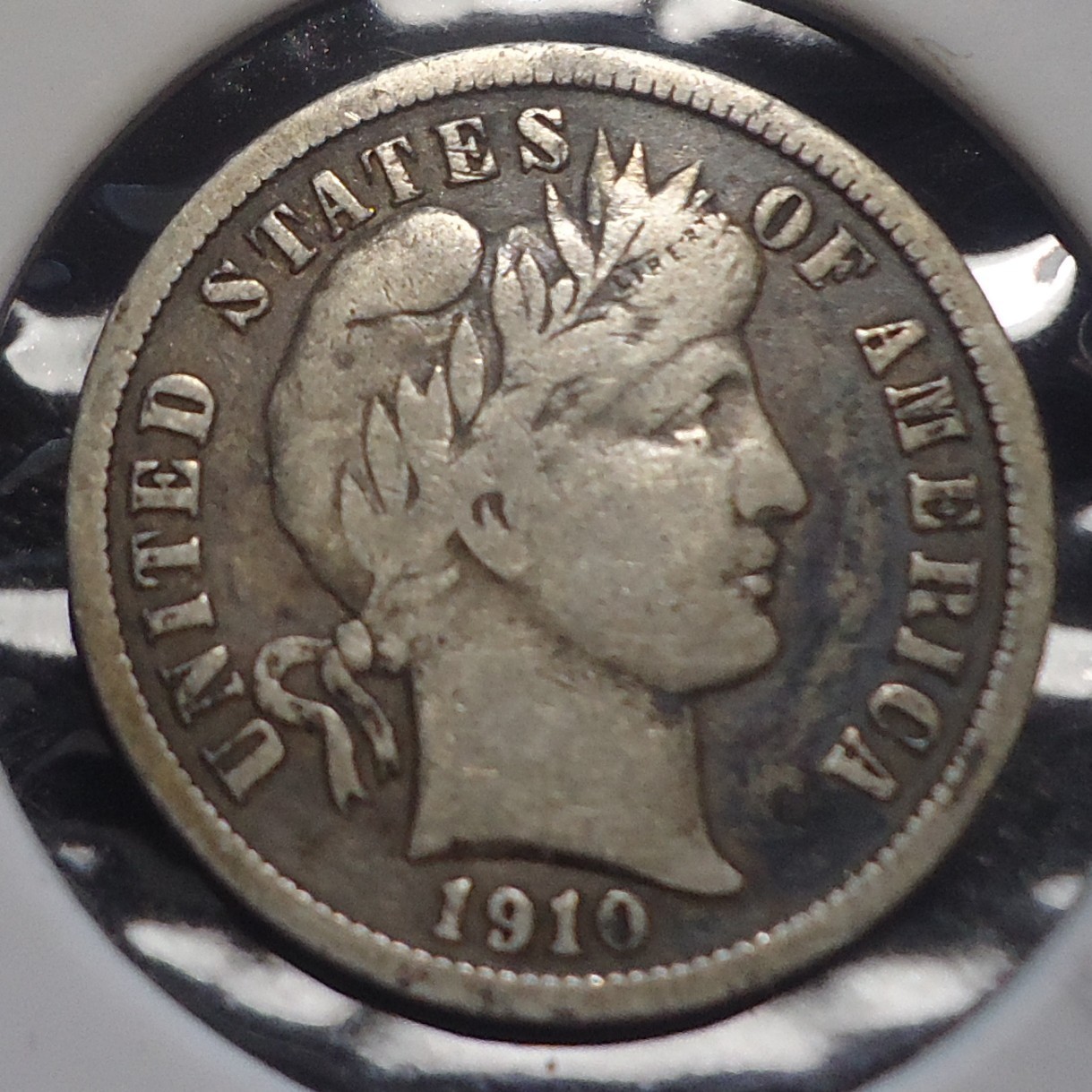 1910 Very Fine VF Philadelphia Barber silver 10C dime INV#D-6 FREE SHIPPING!