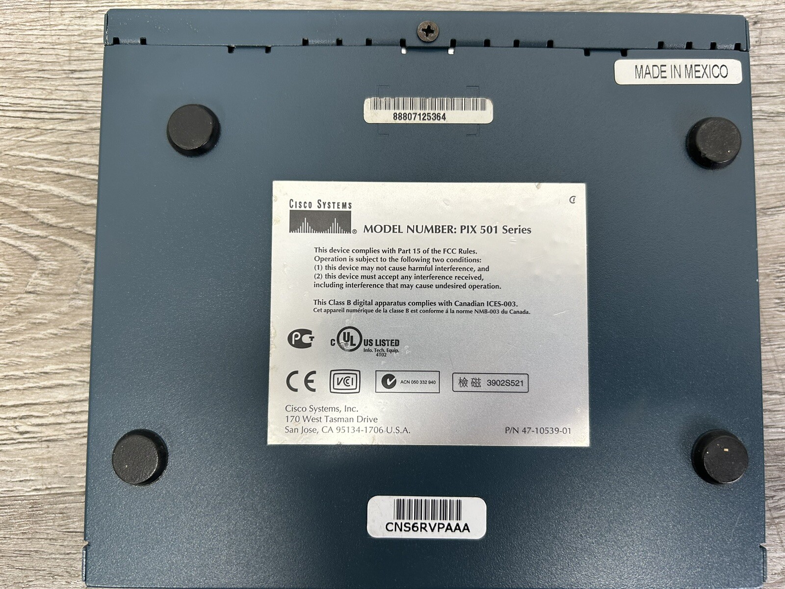 Cisco PIX-501 | 5-Port Firewall w/AC Adapter