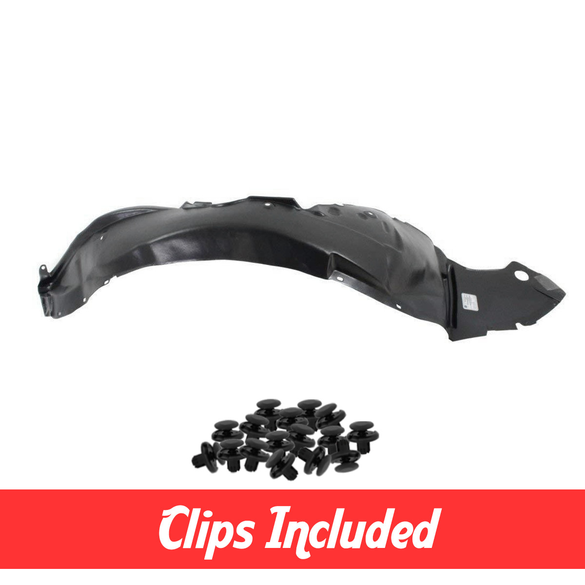 Front Passenger Side Fender Liner w/ Clips For 2010-2012 Ford Fusion FO1249143