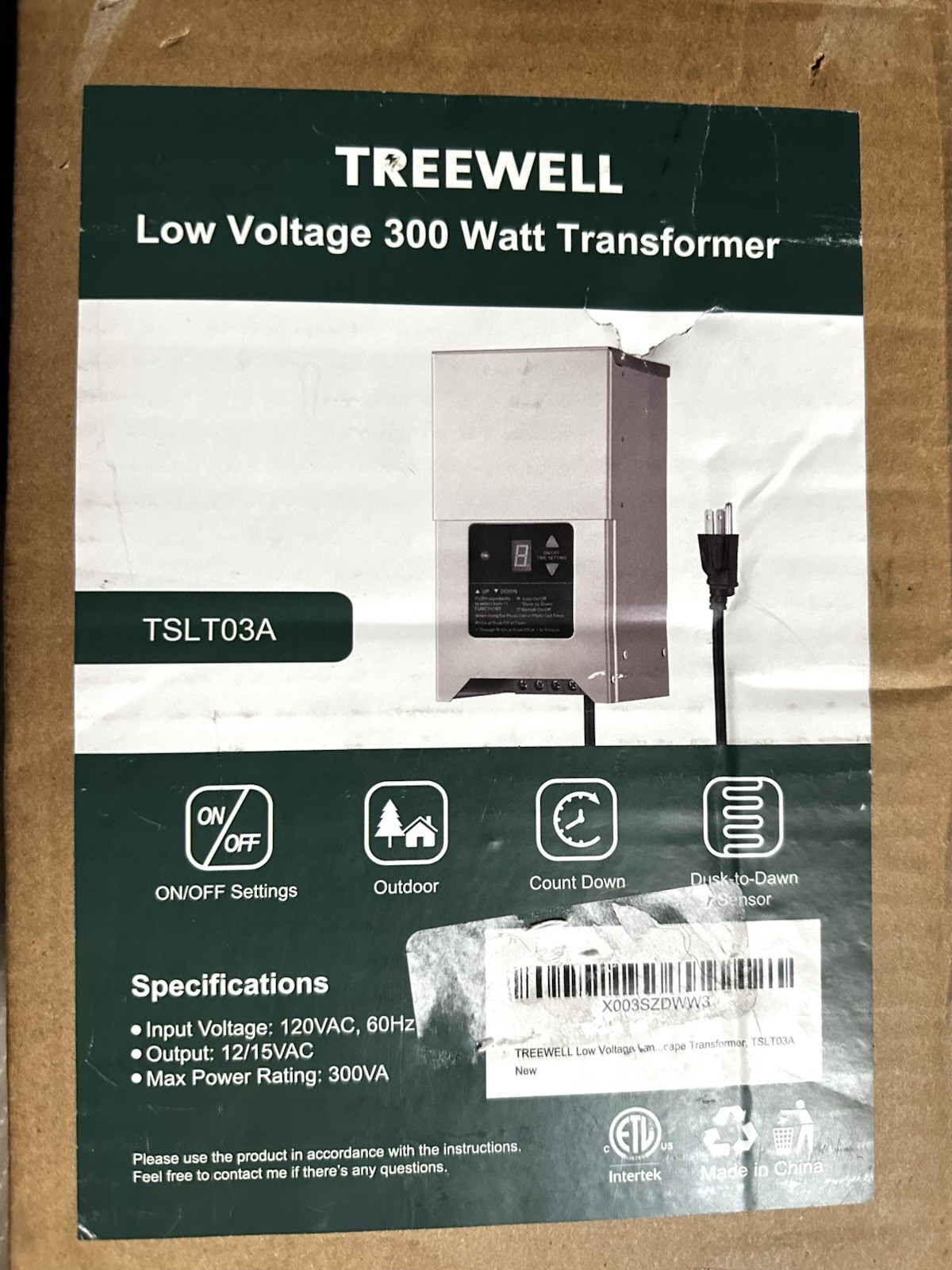 TREEWELL Low Voltage 300 Watt Transformer TSLTO3A