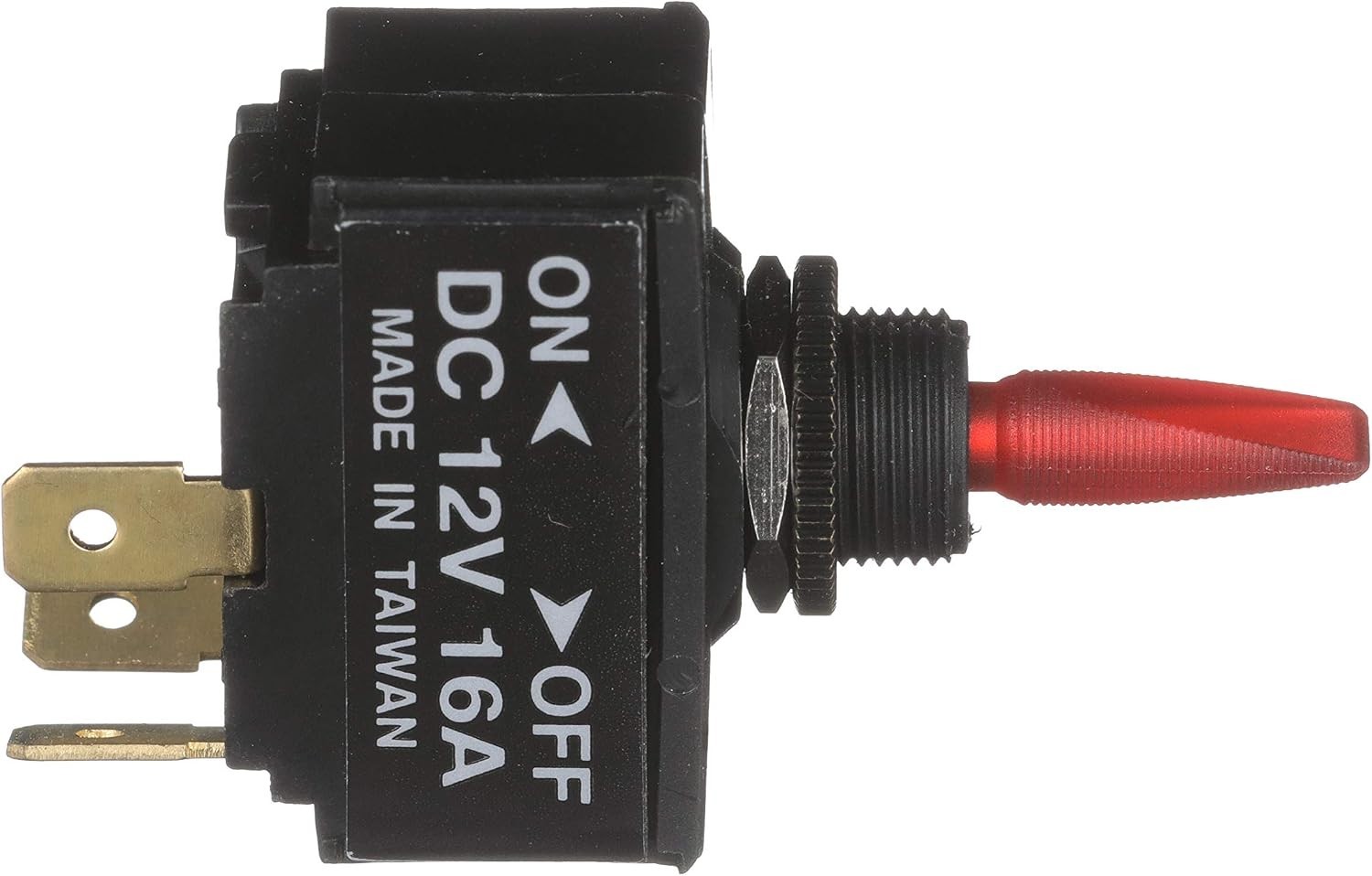 2-Position Illuminated Toggle Switch for Marine 12V On/Off Panel Mount Red