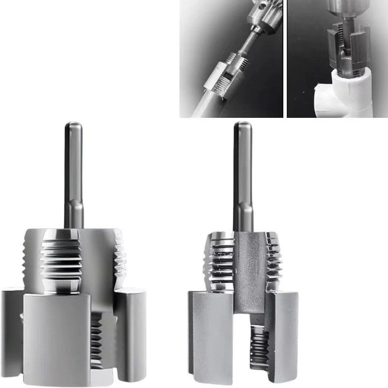 2pcs Integrated Internal & External Pipe Threading-Tool,PVC Pipe Threader Kit