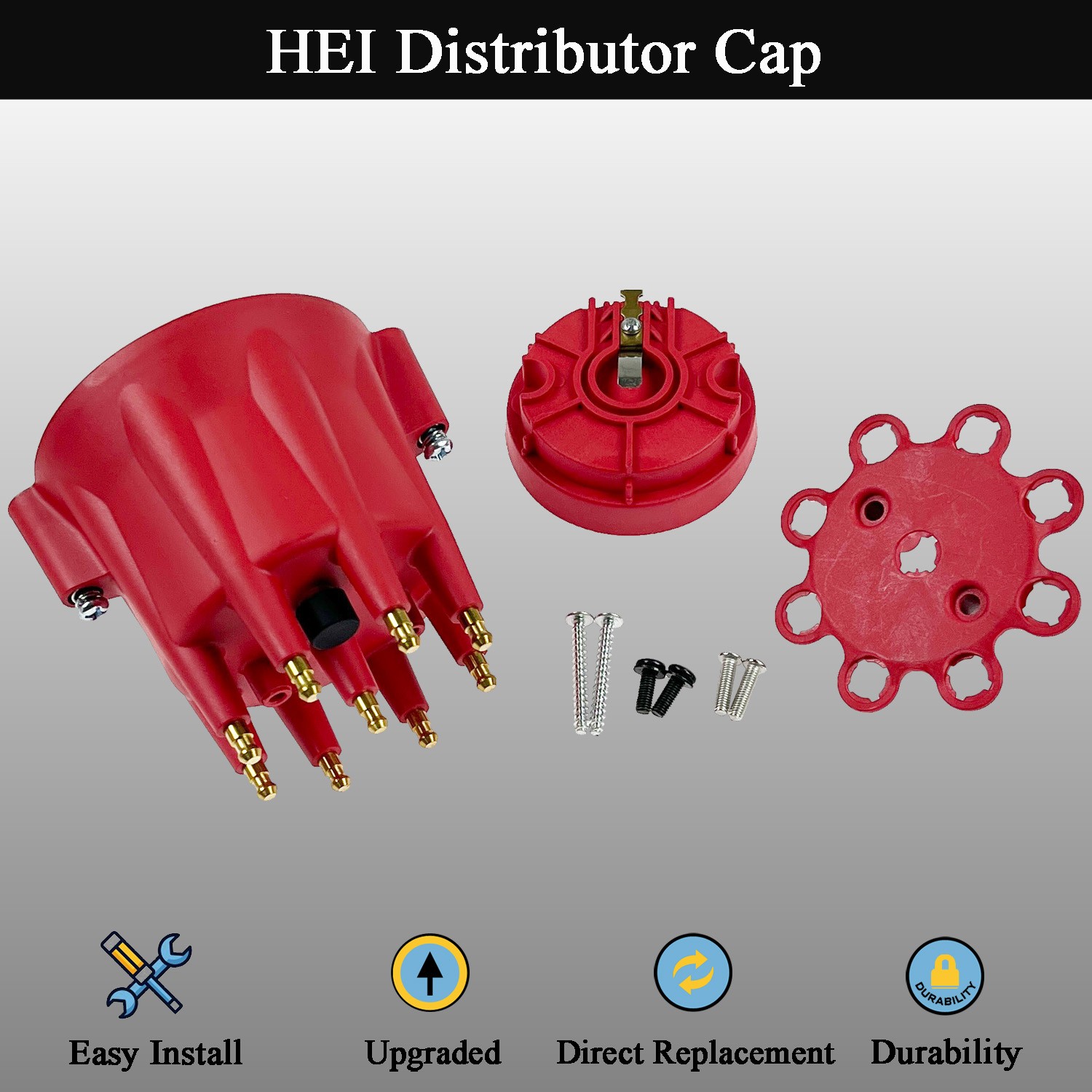 84335 HEI Distributor Cap and Rotor Kit Universal 8-Cylinder Male Pro Series