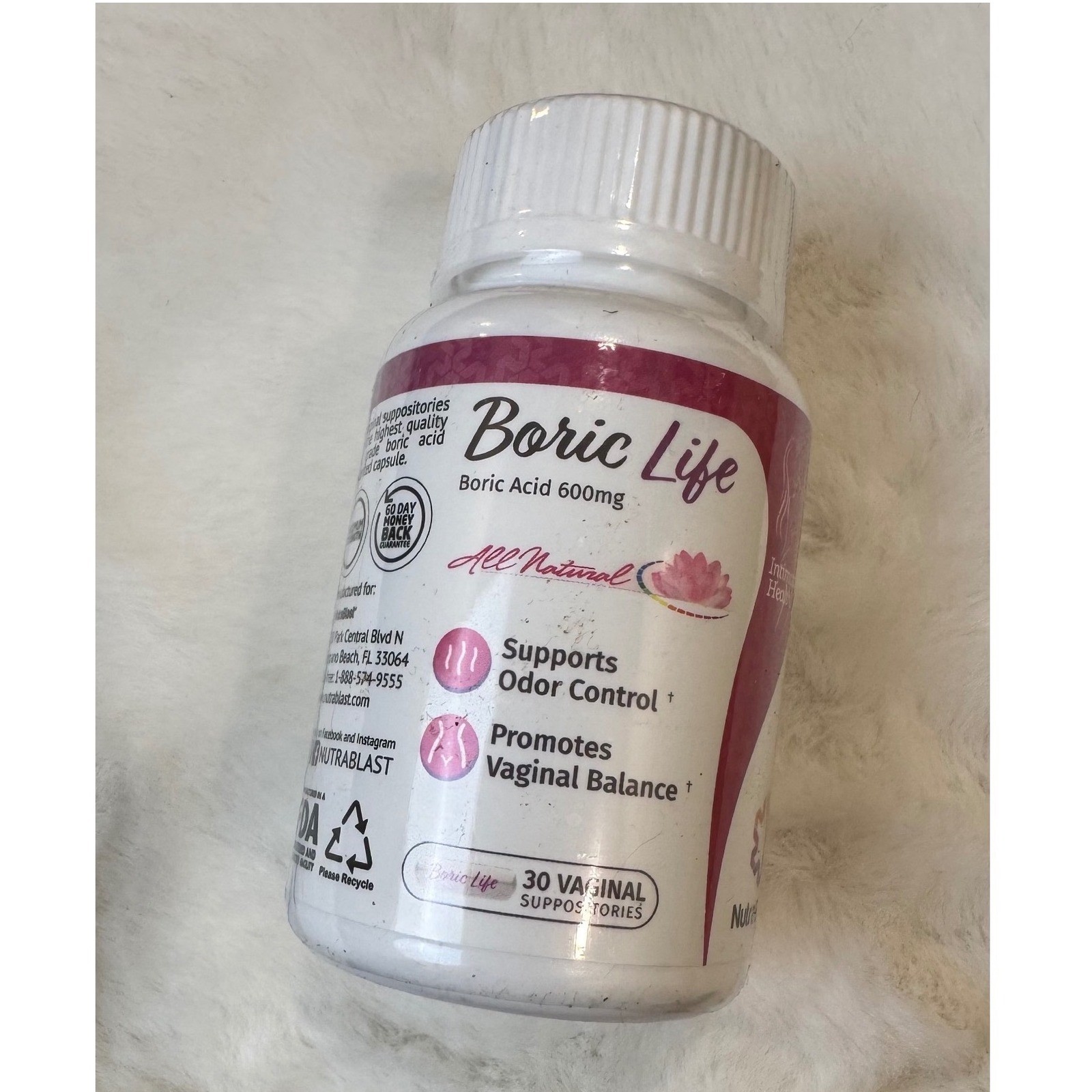 Boric Life,Boric Acid Vaginal Suppositories Odor Control Vaginal Balance